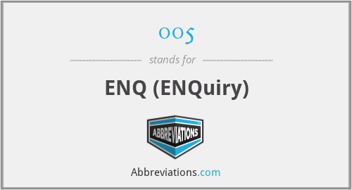 What is the abbreviation for enq (enquiry)?